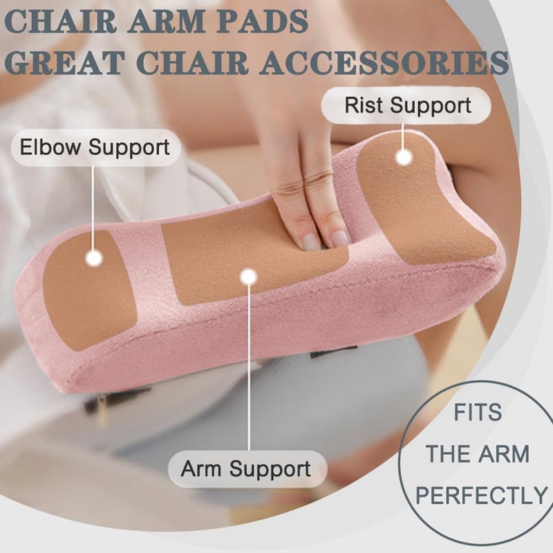 Shapeazy 2 Pack Office Chair Armrest Pads Covers,Arm Rest Pad with Memory Foam Elbow Pillow for Forearm Pressure Relief, Arm Rest Covers for Office Chairs, Wheelchair, Comfy Gaming Chair (Pink) - Image 3